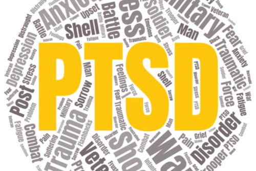 PTSD letters in Yellow