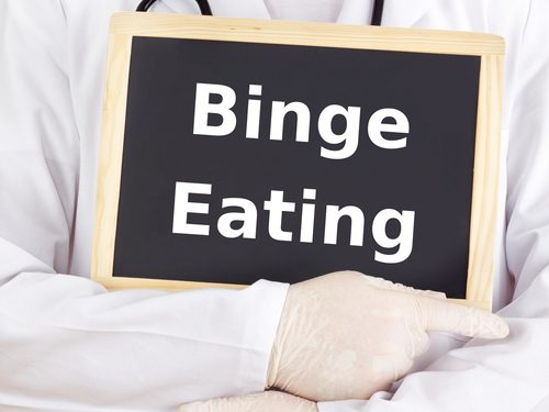 binge eating words on plaque