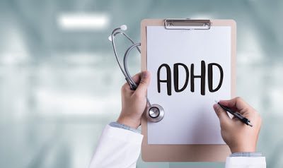ADHD written on medical clipboard