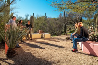 group of people outdoors at Cottonwood Tucson - group therapy