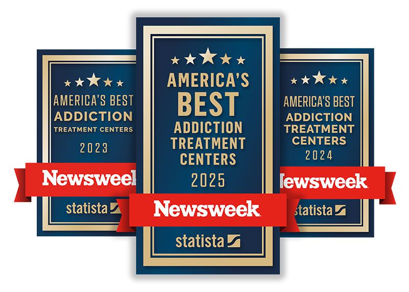 Cottonwood Tucson ranked America's best addiction treatment centers 2023, 2024, and 2025 by Newsweek and Statista
