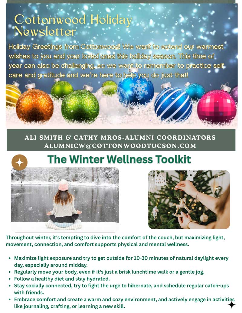 Cottonwood Tucson Alumni Newsletter - October 2025